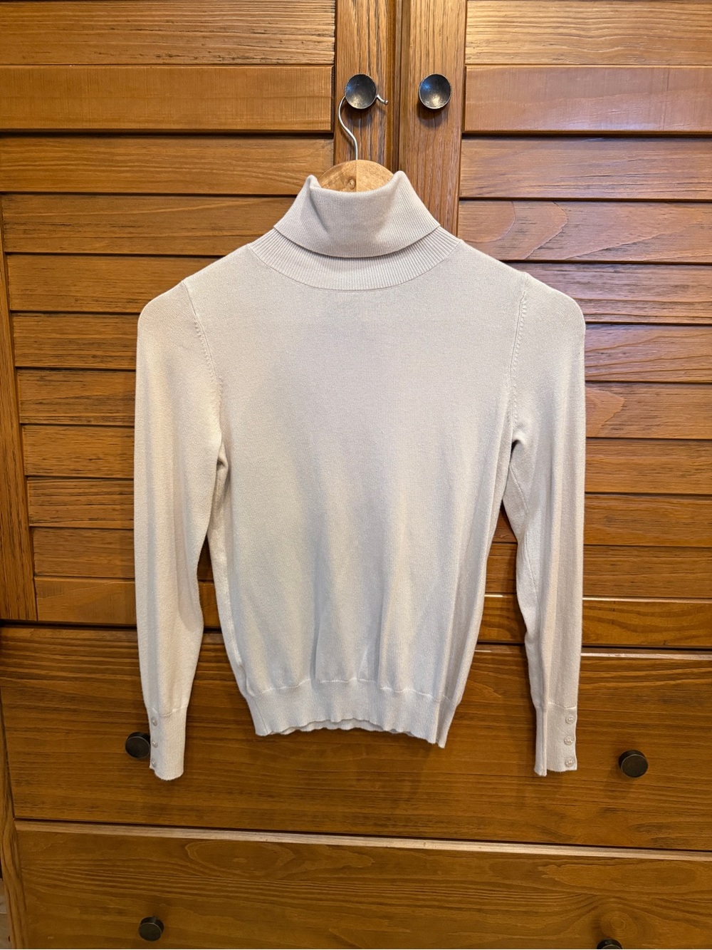Ann Taylor Factory Cream Turtleneck Sweater